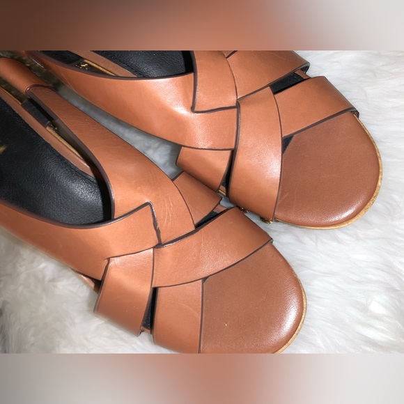 Worn 1x 👠 COACH Adessa leather wooden heels women’s size 9 - Picture 10 of 16